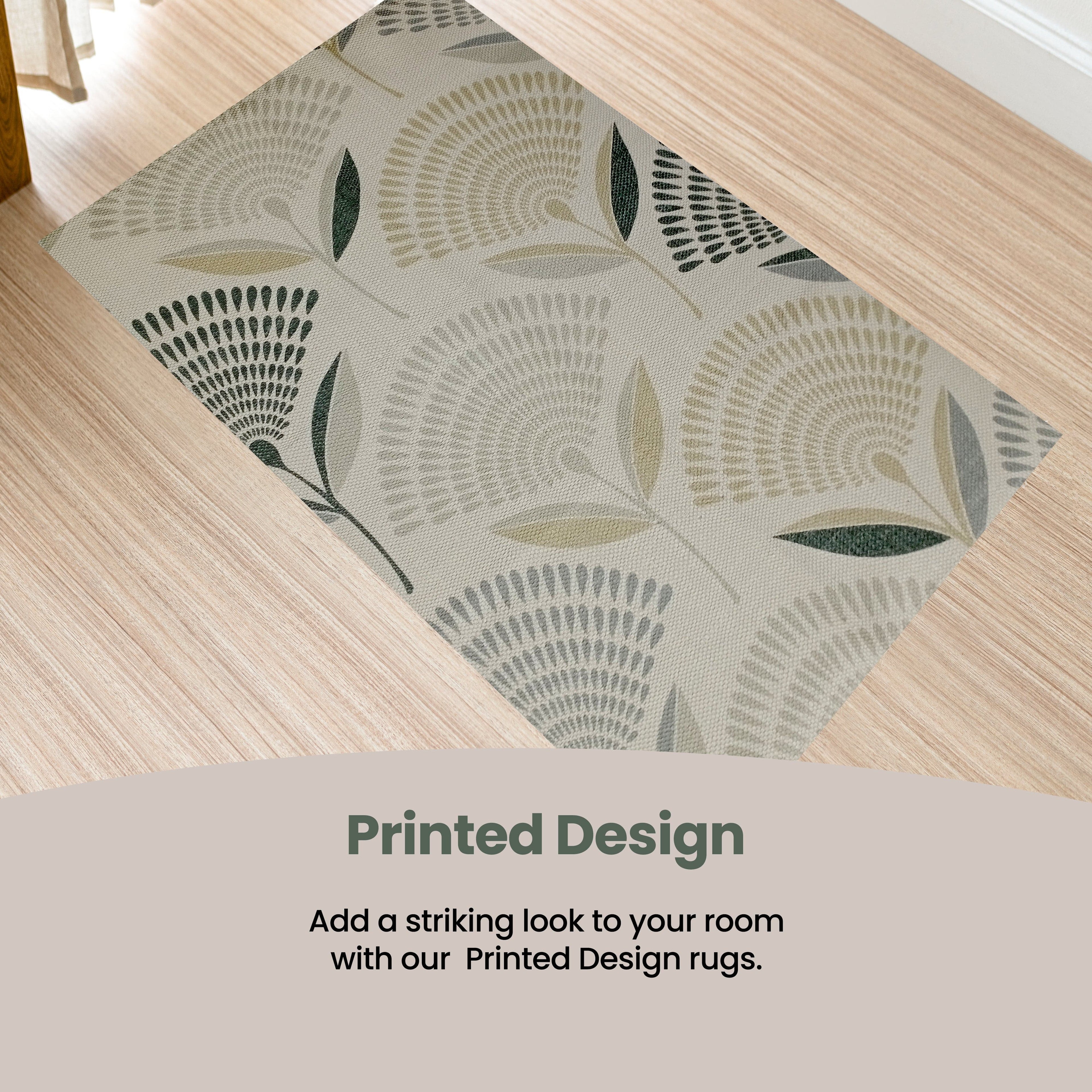 Printed Rug Linnea Design Modern Non-Slip Soft Durable Floor Rug for Living Room Bedroom Office