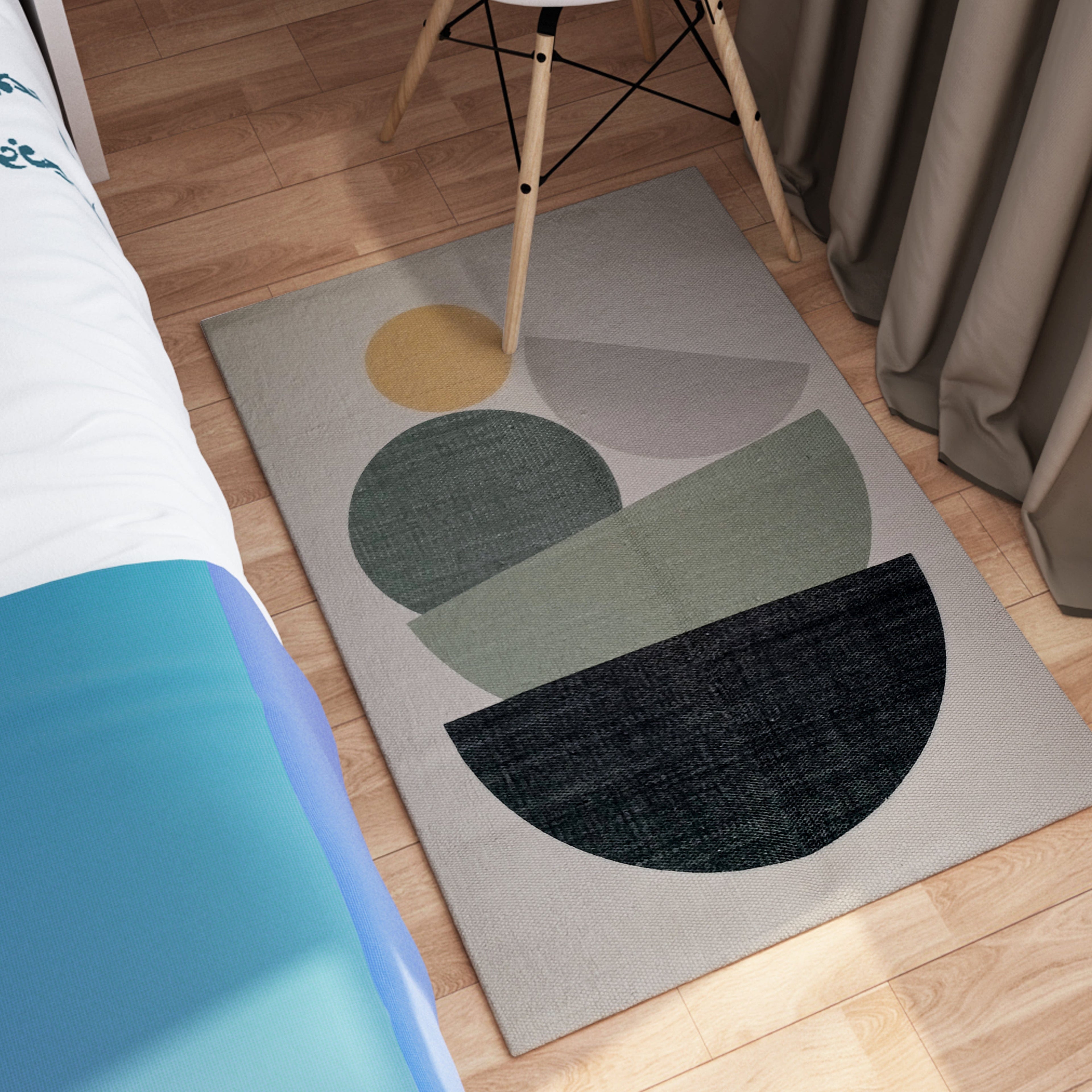 Printed Rug Tokyo Design Modern Non-Slip Soft Durable Floor Rug for Living Room Bedroom Office