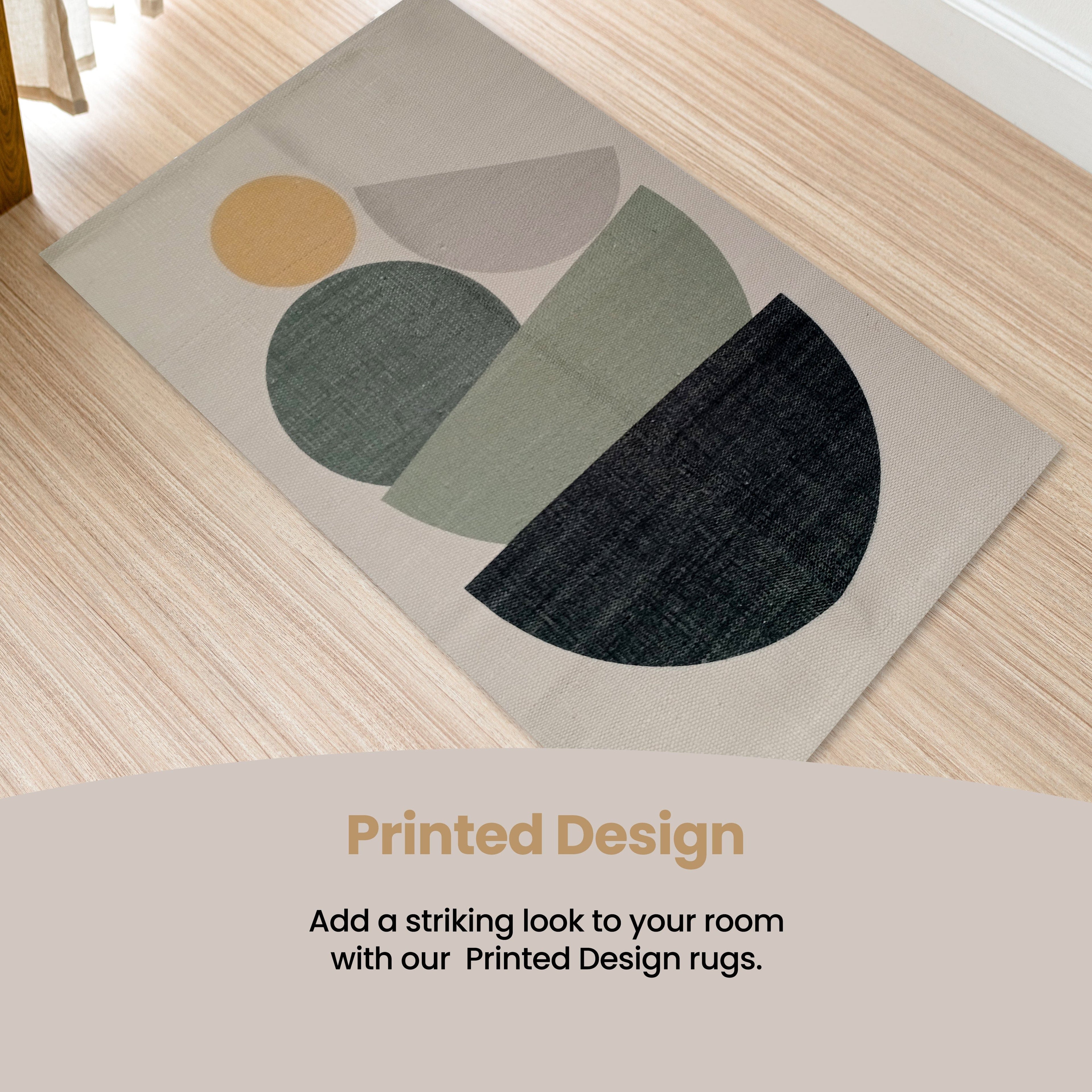 Printed Rug Tokyo Design Modern Non-Slip Soft Durable Floor Rug for Living Room Bedroom Office