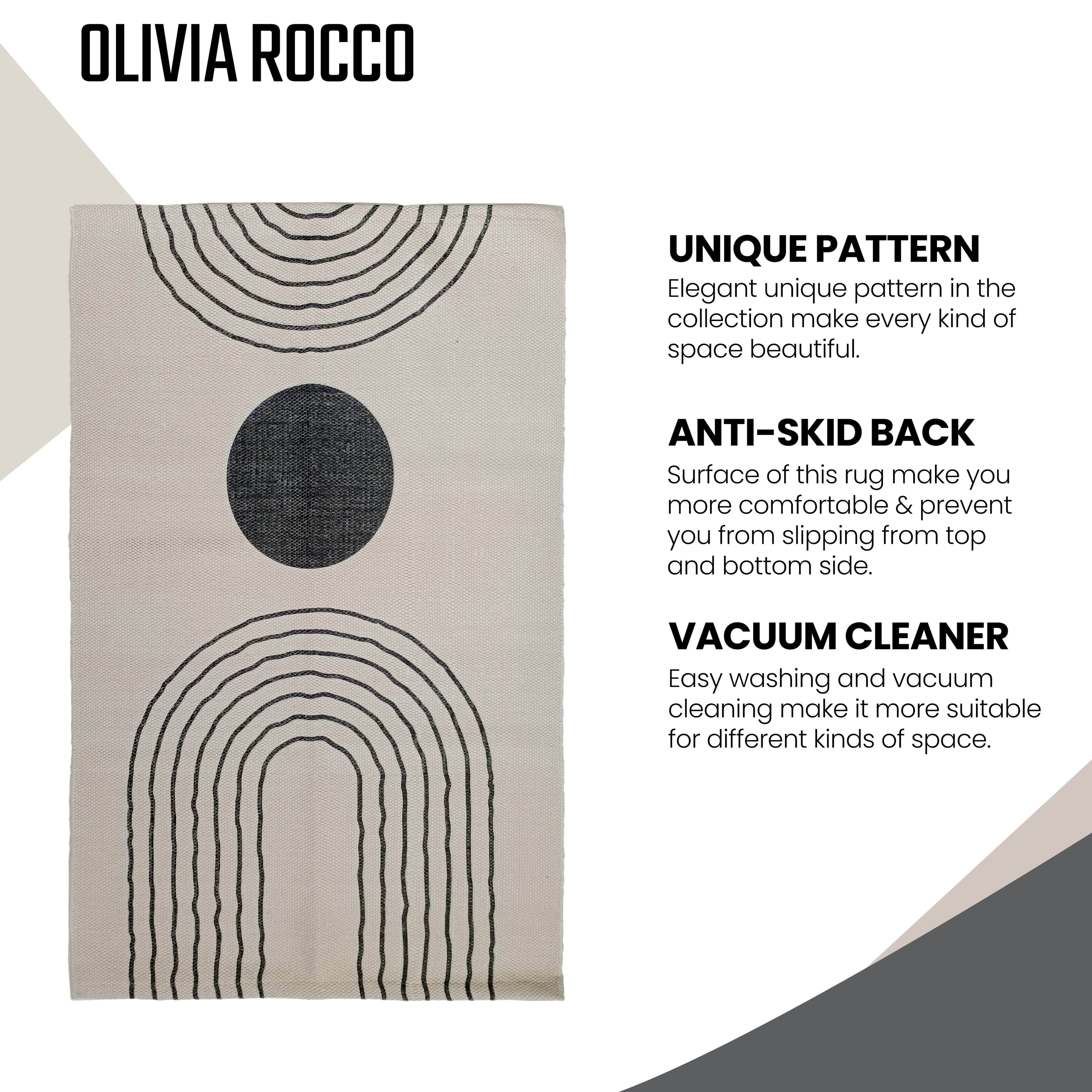 Printed Rug Tuscany Design Modern Non-Slip Soft Durable Floor Rug for Living Room Bedroom Office