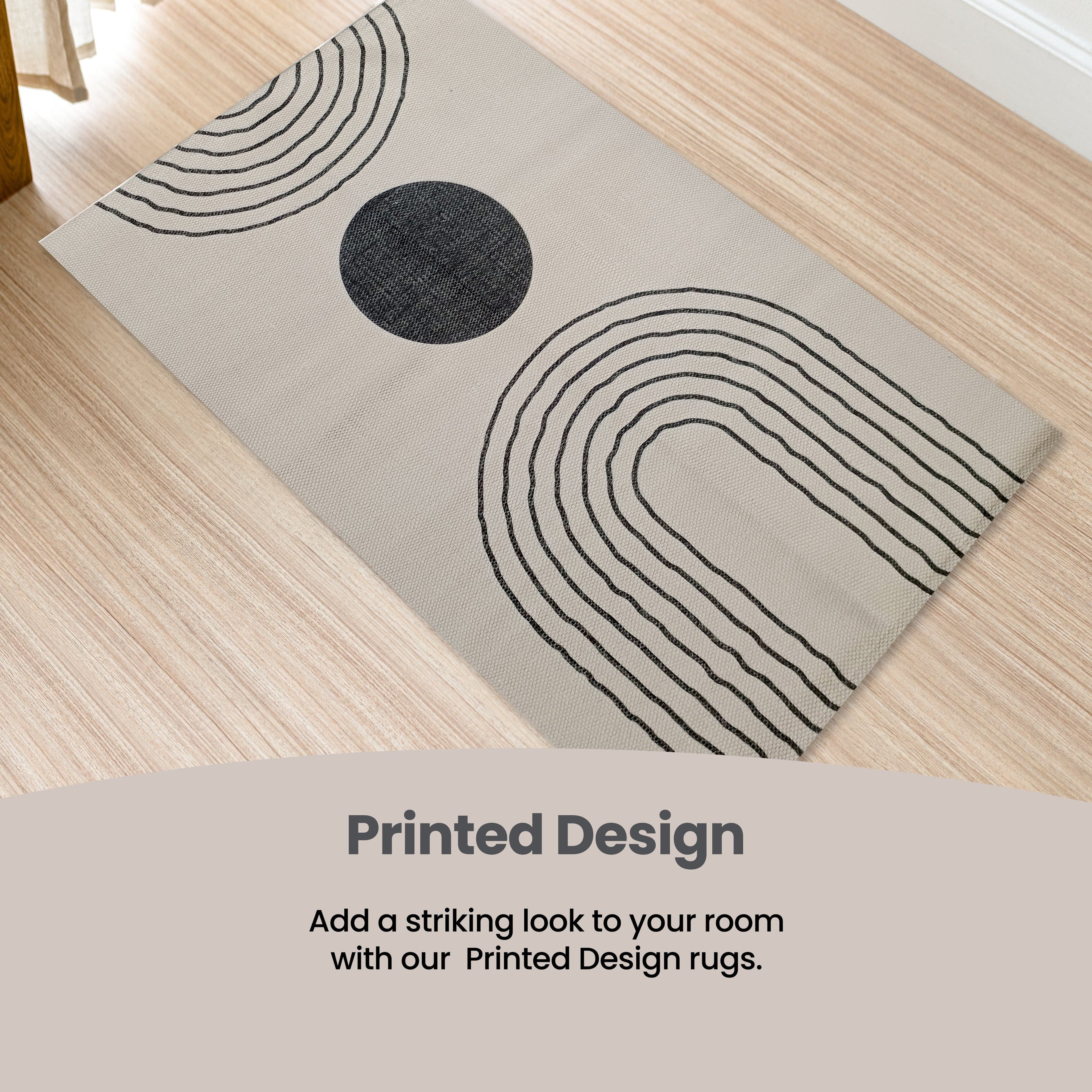 Printed Rug Tuscany Design Modern Non-Slip Soft Durable Floor Rug for Living Room Bedroom Office