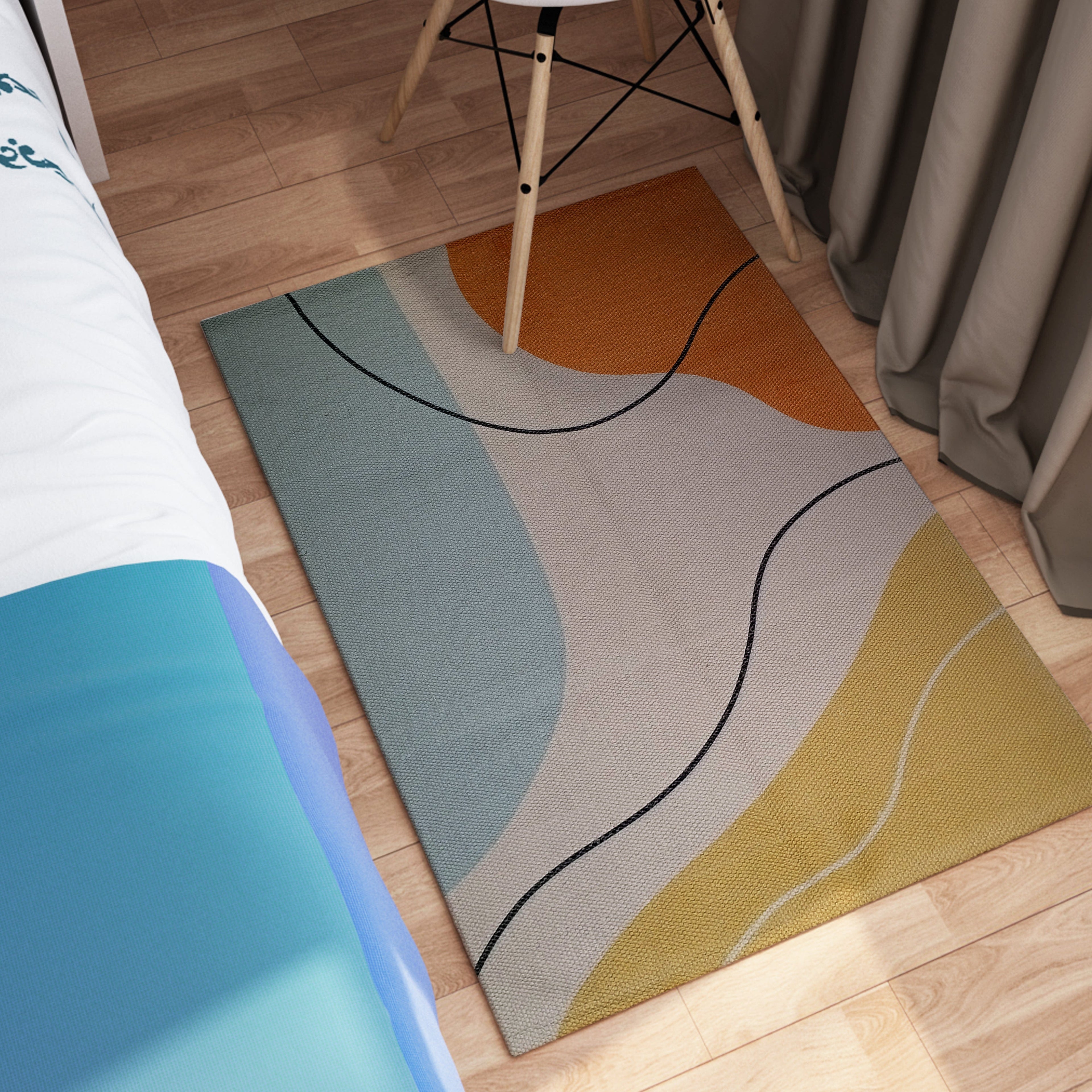 Printed Rug Venus Design Modern Non-Slip Soft Durable Floor Rug for Living Room Bedroom Office