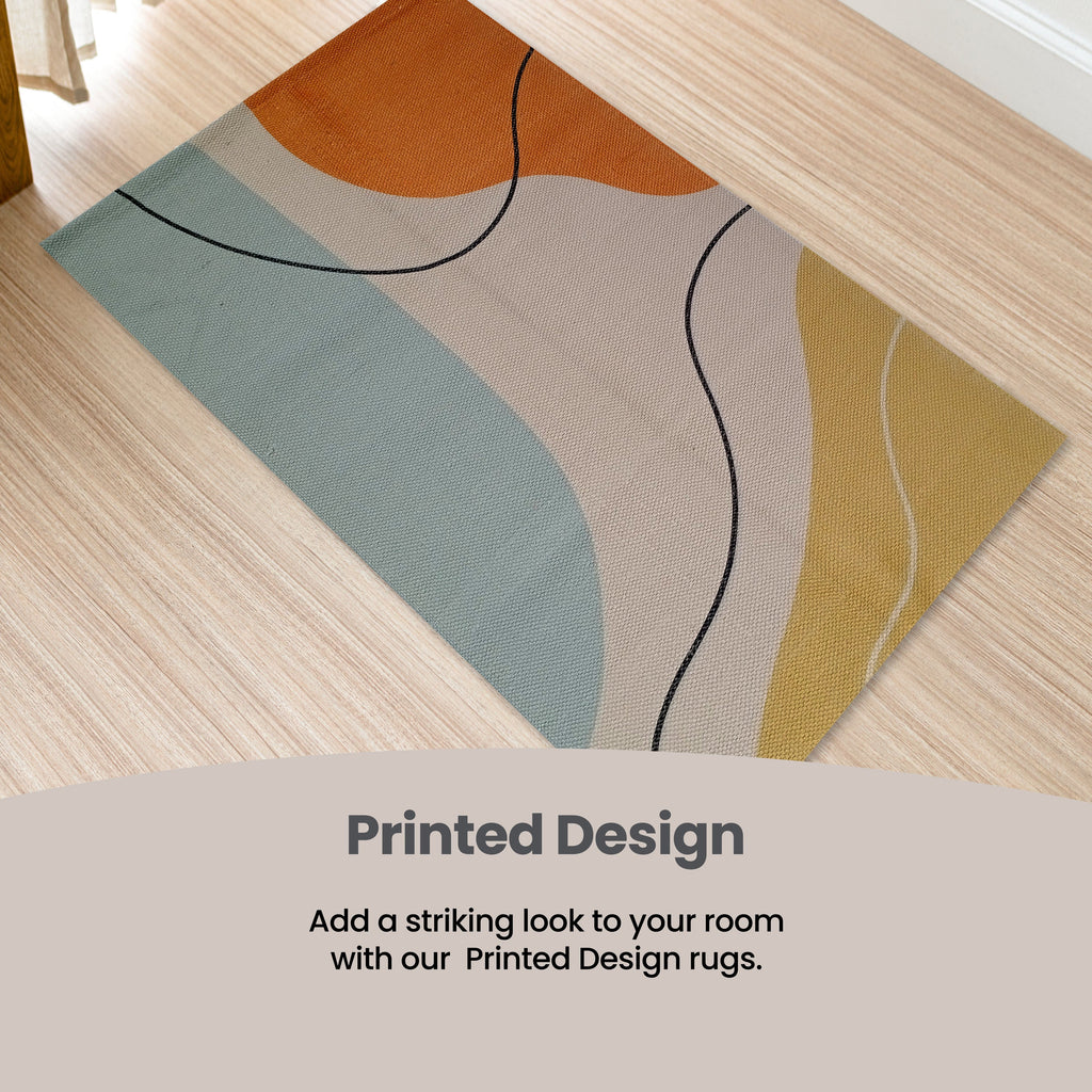 Printed Rug Venus Design Modern Non-Slip Soft Durable Floor Rug for Living Room Bedroom Office