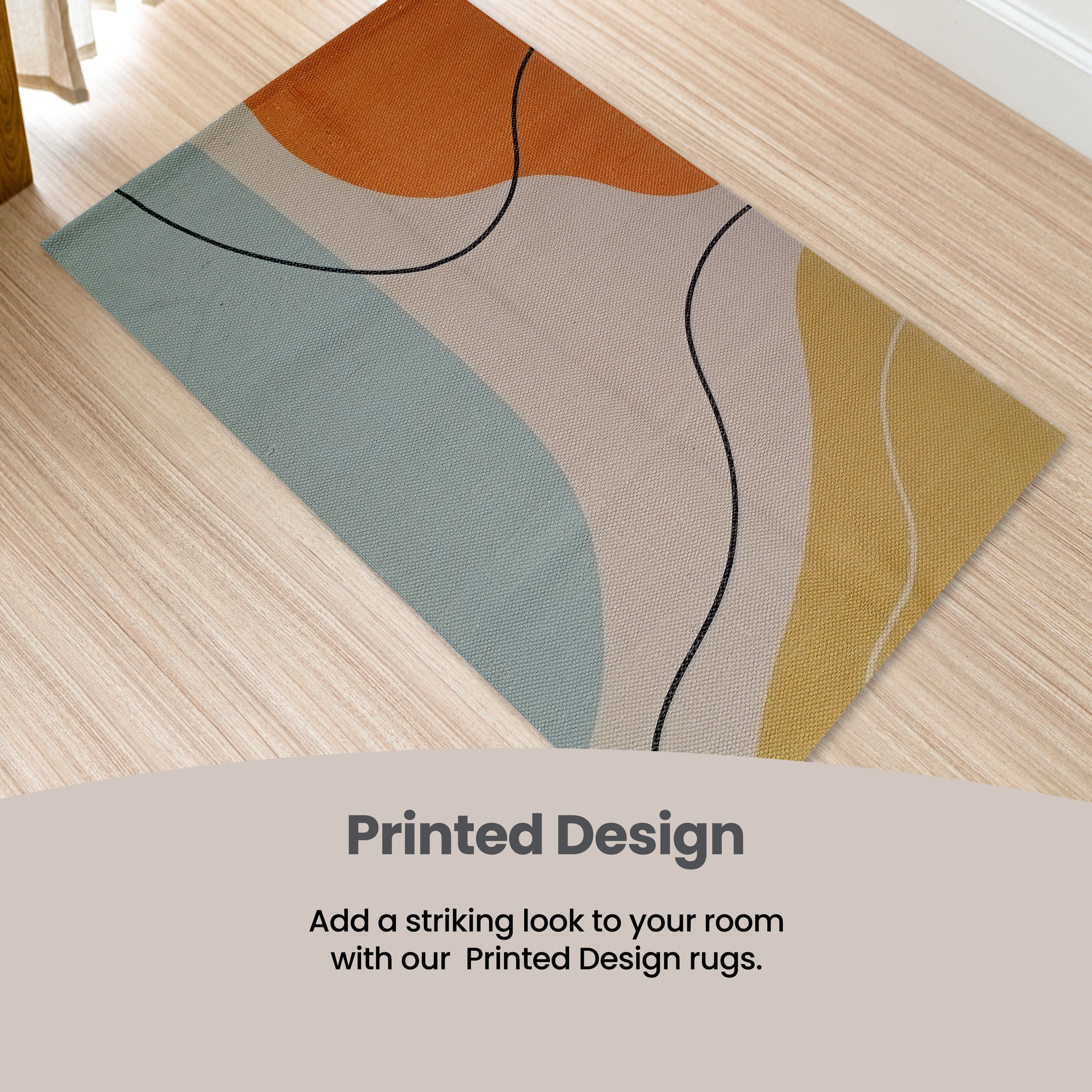 Printed Rug Venus Design Modern Non-Slip Soft Durable Floor Rug for Living Room Bedroom Office