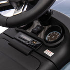 Kids electric ride-on car dashboard with gear selector dial and button controls
