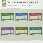 Rectangular plant stand color variants on a light background with painted finishes shown