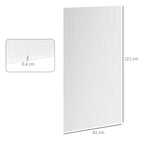 Clear twin-wall polycarbonate sheet, 121 x 61 cm size, 0.4 cm twin-wall thickness