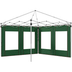 Green replacement canopy side walls, two-panel set with large window openings