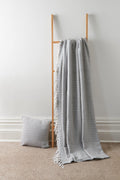 Regal Handwoven Pure Cotton Throw Blanket with Diamond Geometric Pattern Eco-Friendly Durable Bedspread Sofa Cover in Multiple Sizes