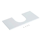 White cabinet top insert with U-shaped sink opening cutout
