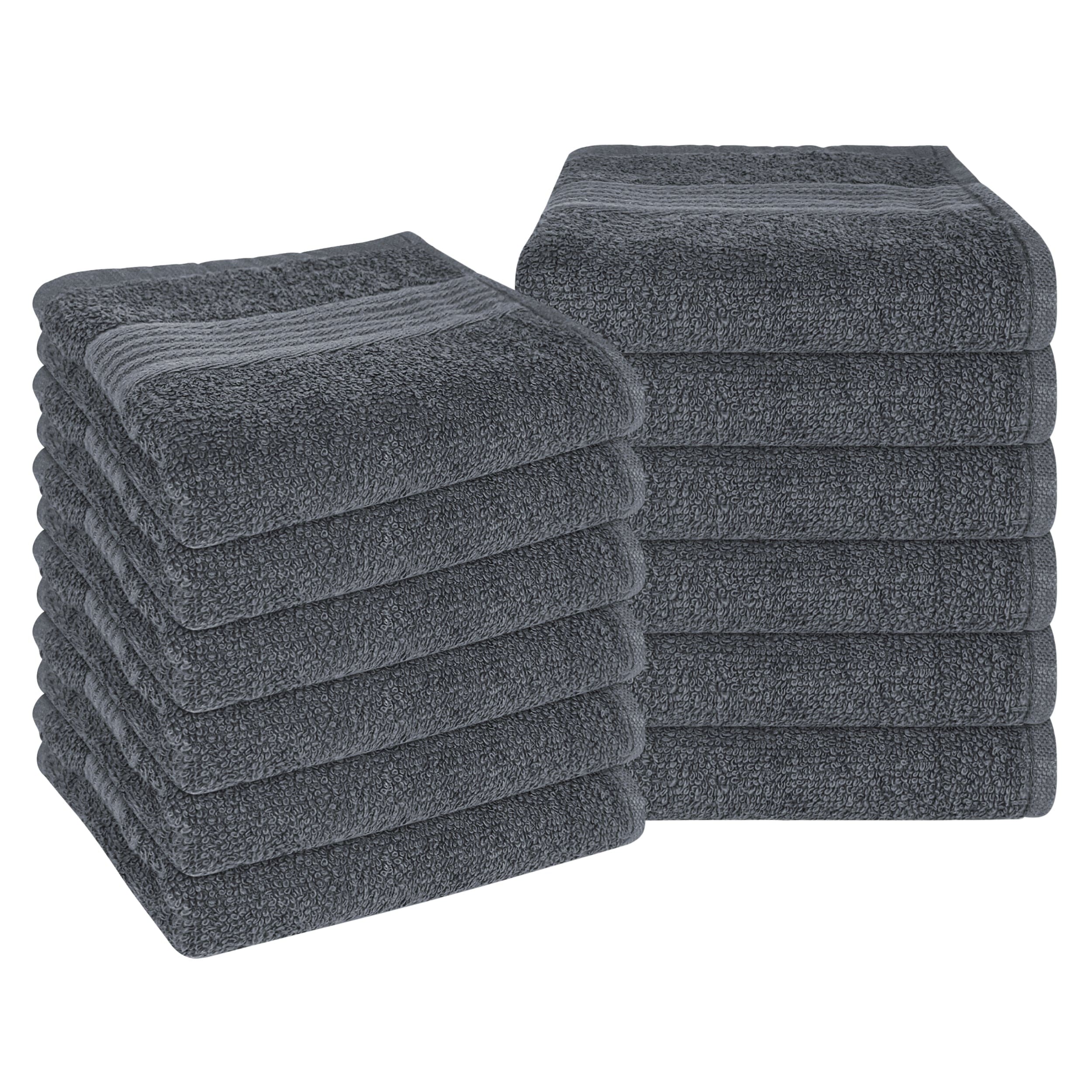 Rhodes Towel Grey 100% Cotton Hotel Quality Soft Super Absorbent Hand Bath Towels, Sheets & Face Cloths