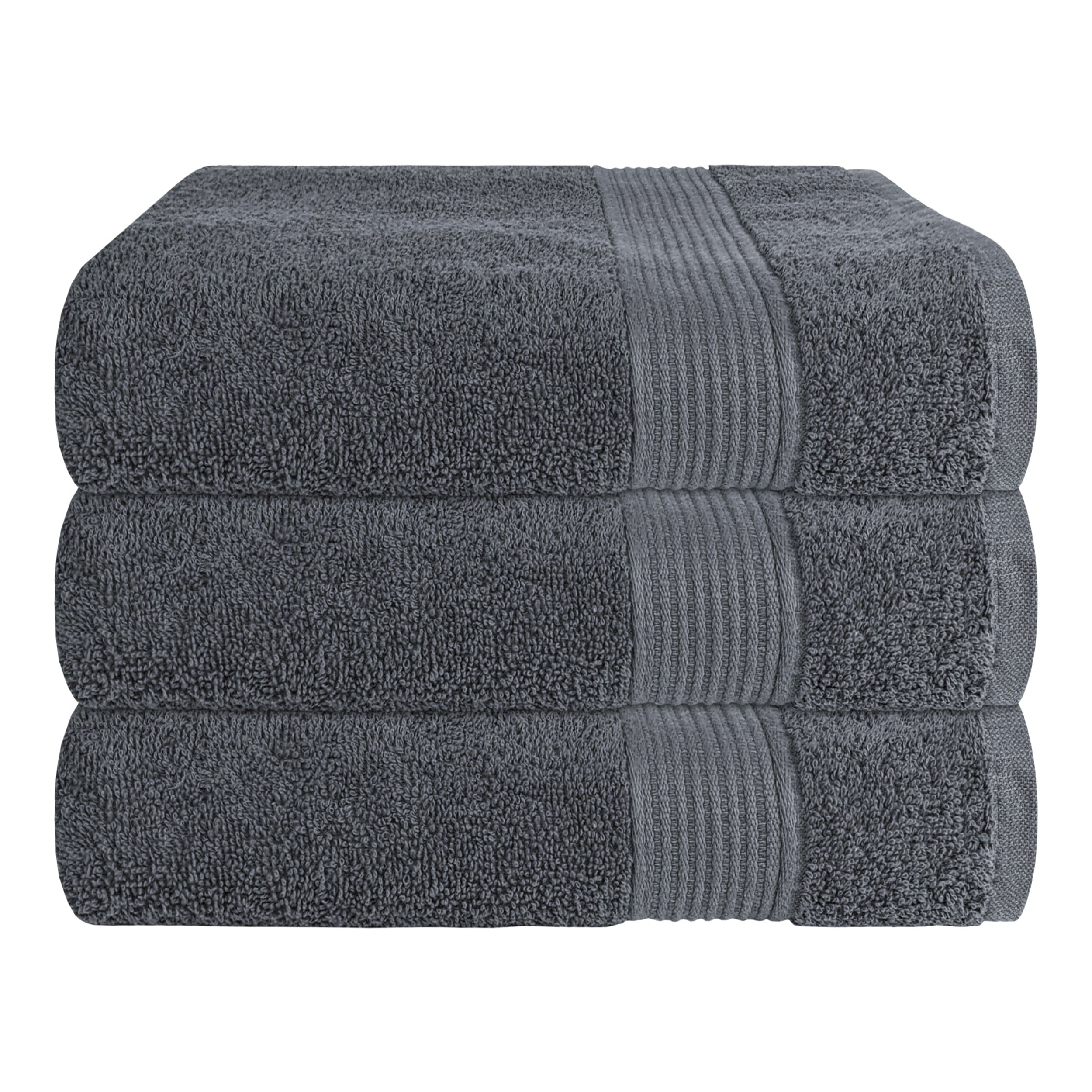 Rhodes Towel Grey 100% Cotton Hotel Quality Soft Super Absorbent Hand Bath Towels, Sheets & Face Cloths