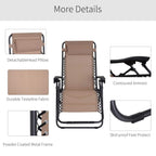 Beige recliner chair showing head pillow and Texteline fabric, powder-coated black frame