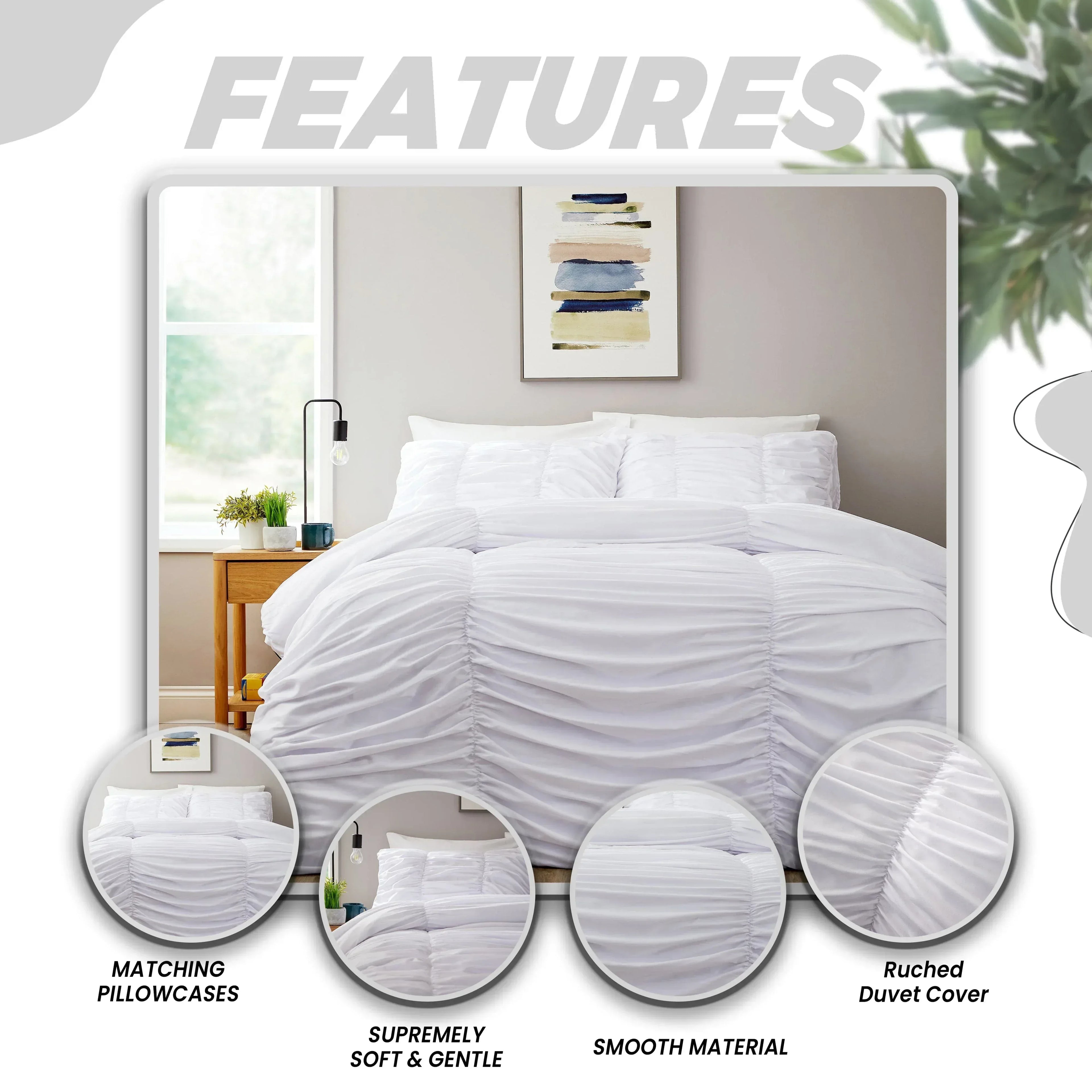 ruched-white-cotton-rich-duvet-cover-set-with-pillowcases-ruffle-bedding-super-soft-easy-care-quilt-bed-linen-by-olivia-rocco-duvet-cover-1175675913 - Bobobiy
