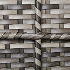 Close-up of PE rattan wicker lattice on chair side panel