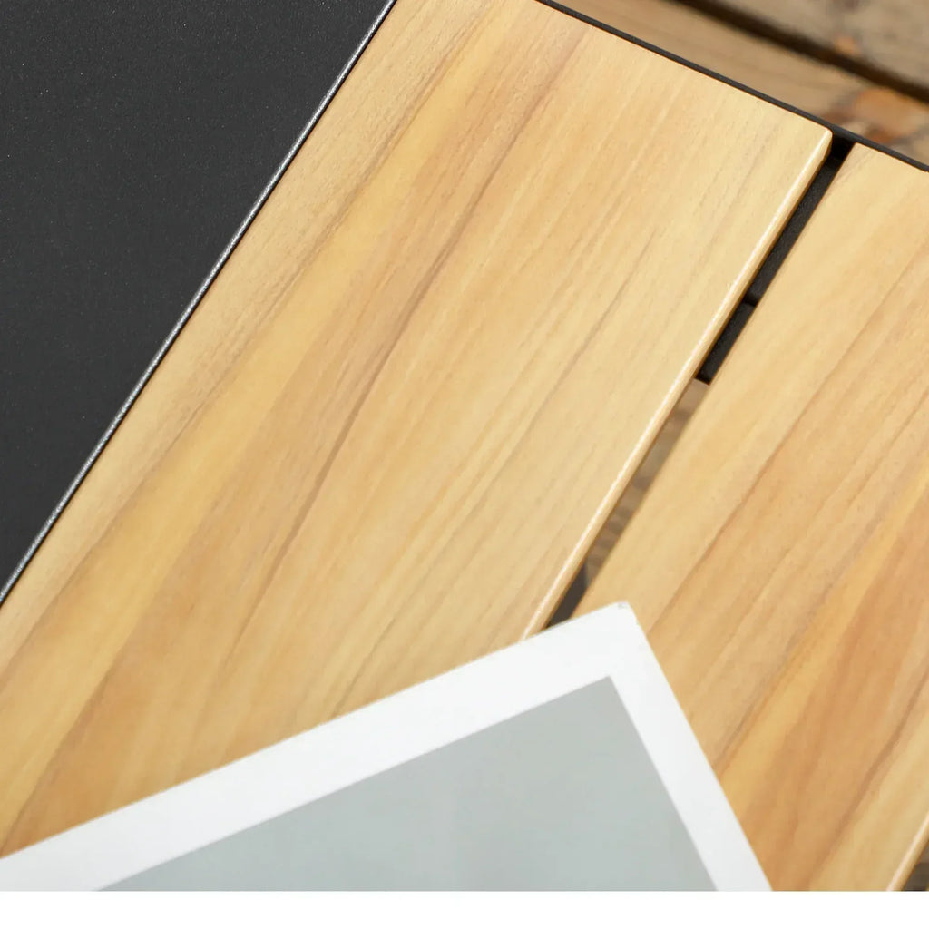 4 Pieces Aluminium Garden Furniture Set L Shape Sofa Set with Tables, Cushions for Indoor, Garden, Patio, Dark Grey - Bobobiy