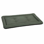 Green foldable dog bed with quilted cushion top