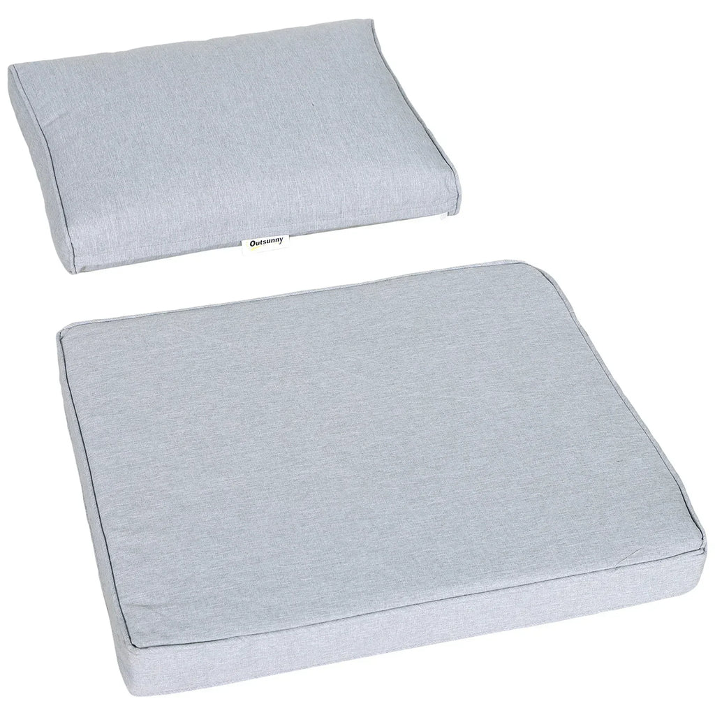 4pcs Garden Sofa Set 2 Single Armchair, 1 Bench & 1 Coffee Table Set Aluminum Frame Patio Furniture with Cushions, Black - Bobobiy