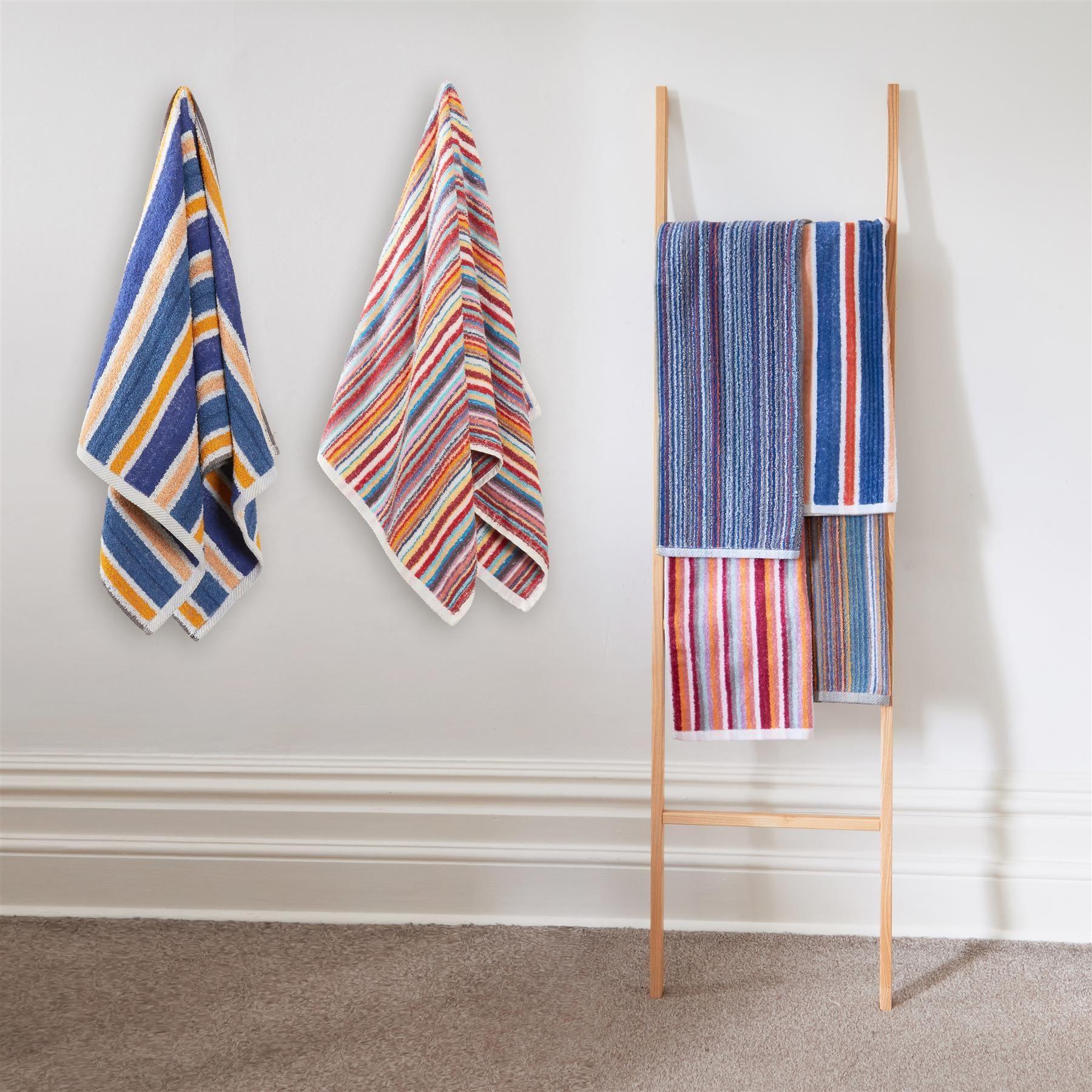 set-of-6-eco-friendly-striped-towels-100-percent-recycled-cotton-quick-dry-absorbent-for-gym-beach-travel-home-assorted-colours-by-olivia-rocco-6-hand-towel-towels-766700418 - Bobobiy