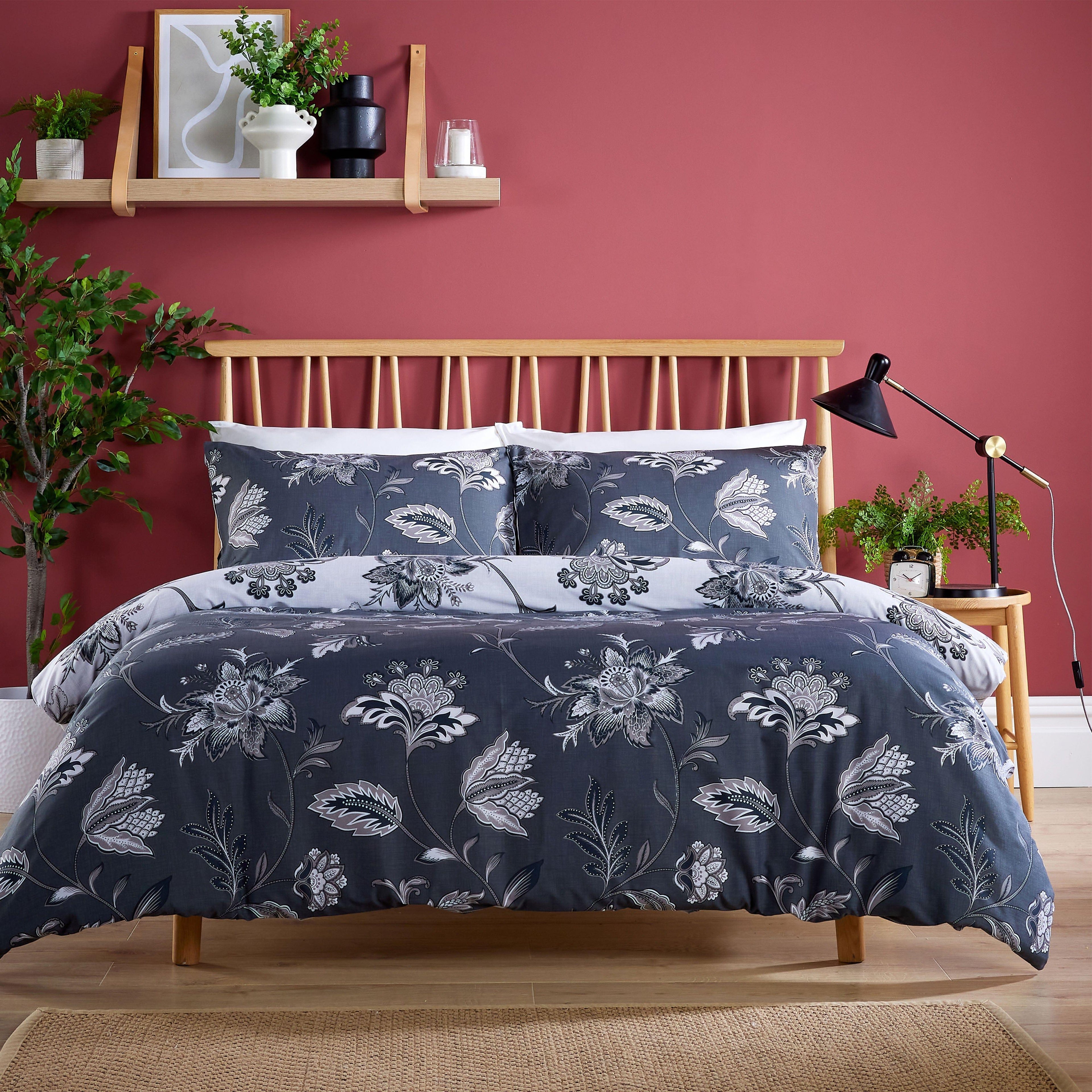 Shimla Duvet Cover Set Easy Care Quilt Covers with Pillowcases Super Soft Reversible Bedding Bed Linen Sets