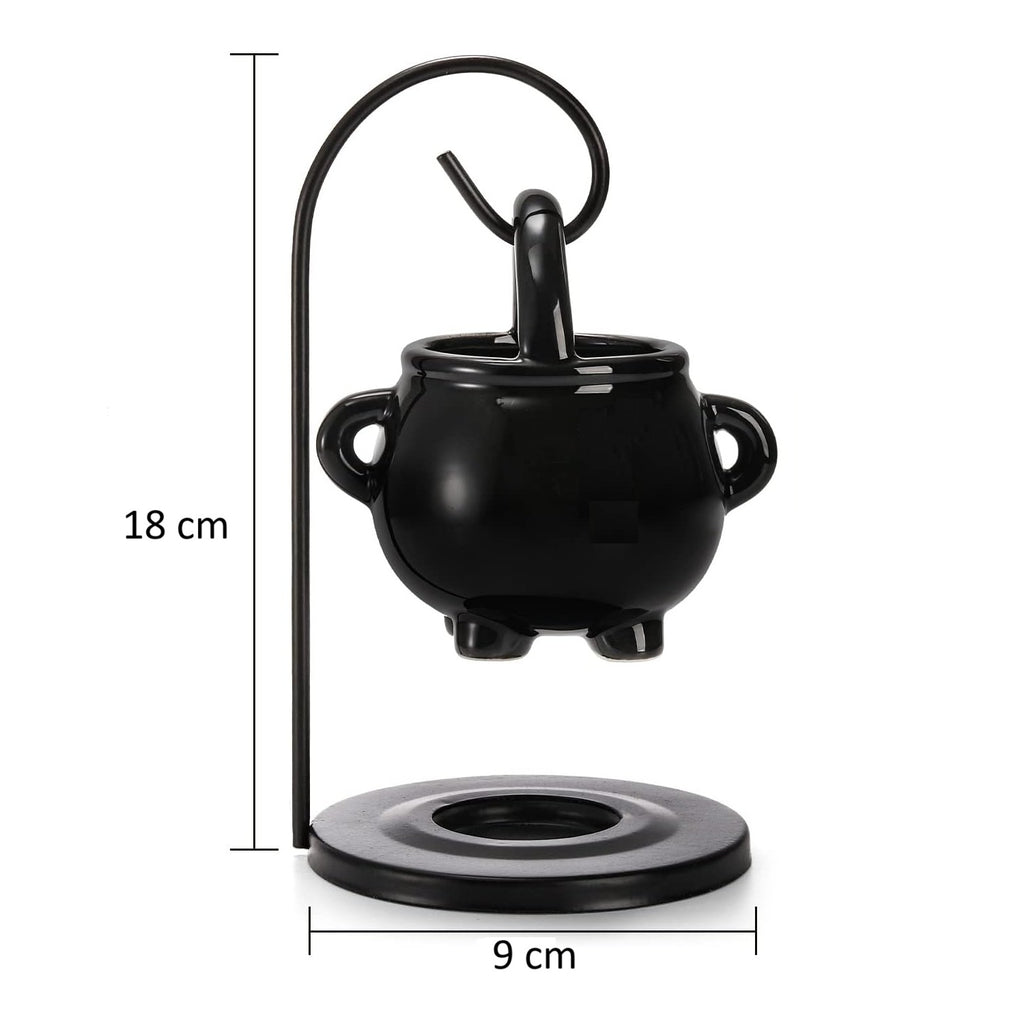 Hanging Cauldron Oil Burner - Black