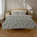Snowy Reindeers Reversible Duvet Cover Set with Pillowcases Soft Polycotton Quilt Bedding for Year-Round Comfort