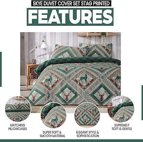 stag-printed-reversible-polycotton-duvet-cover-set-in-single-double-king-sizes-skye-collection-by-olivia-rocco-duvet-cover-945854598 - Bobobiy