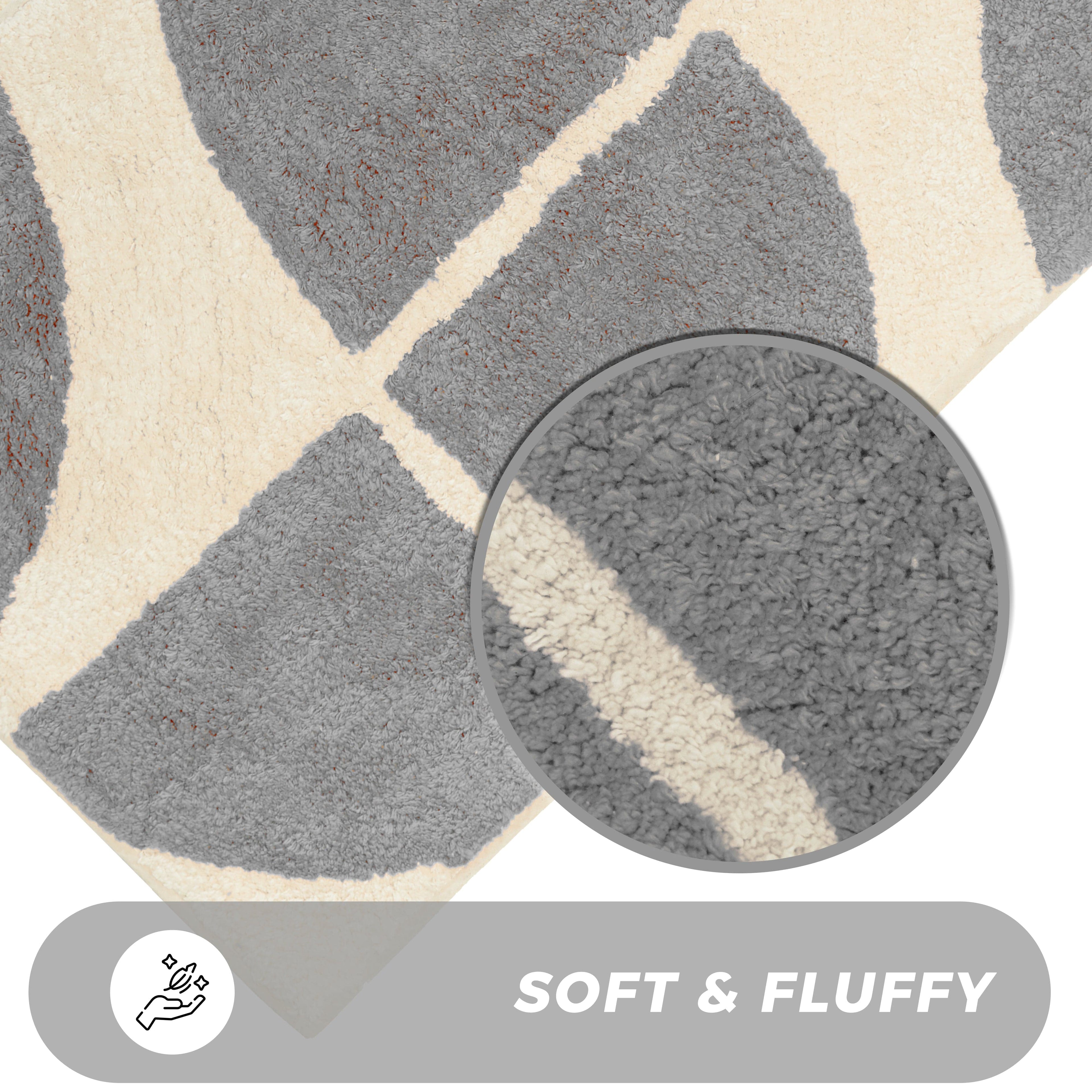 Stockholm Bath Mat Non Slip Backing Super Soft Water Absorbent Cotton Blend Mats Quick-Drying Bathroom Toilet Floor Rug