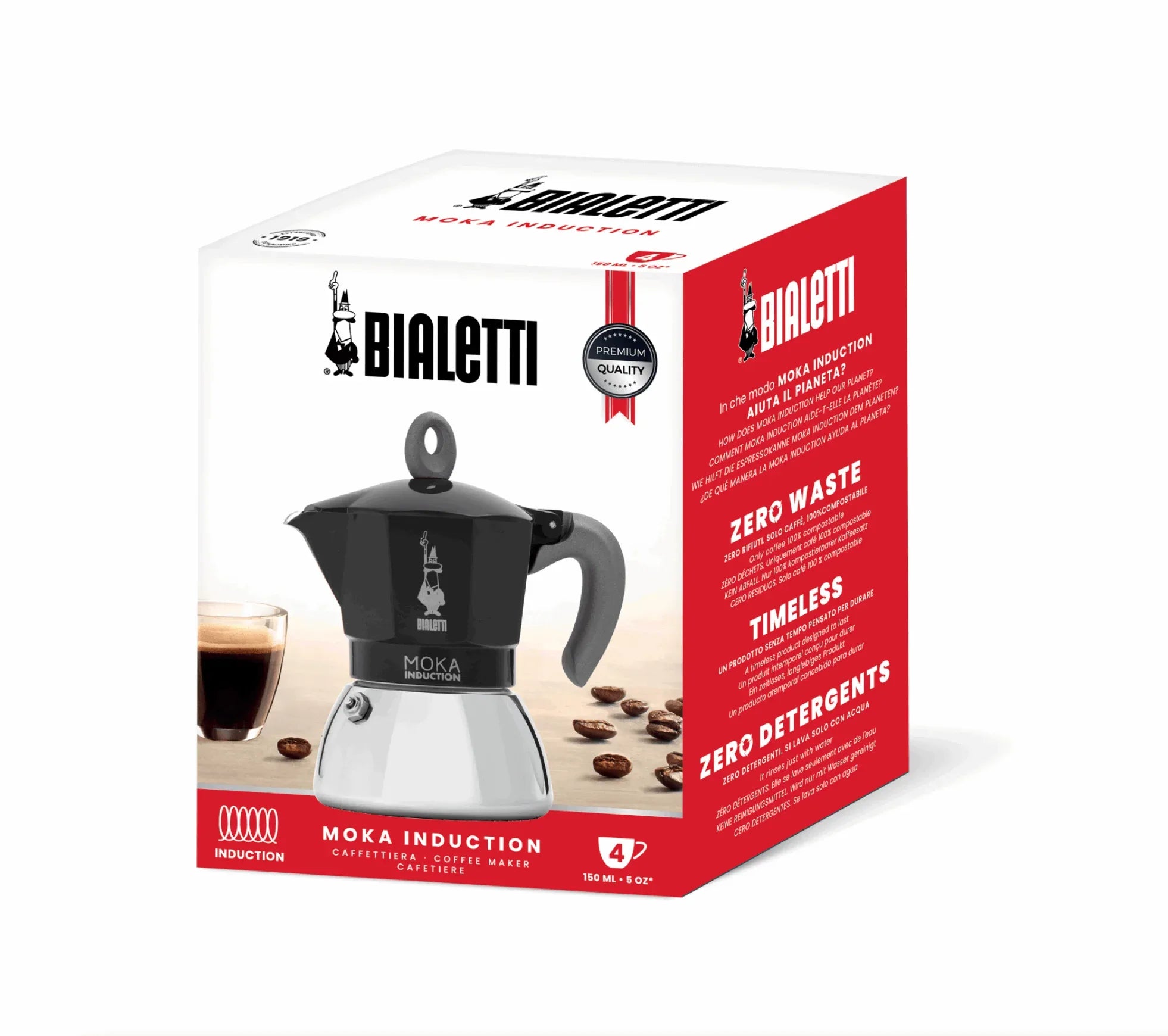 Bialetti Moka Induction Stovetop Coffee Maker - Bobobiy