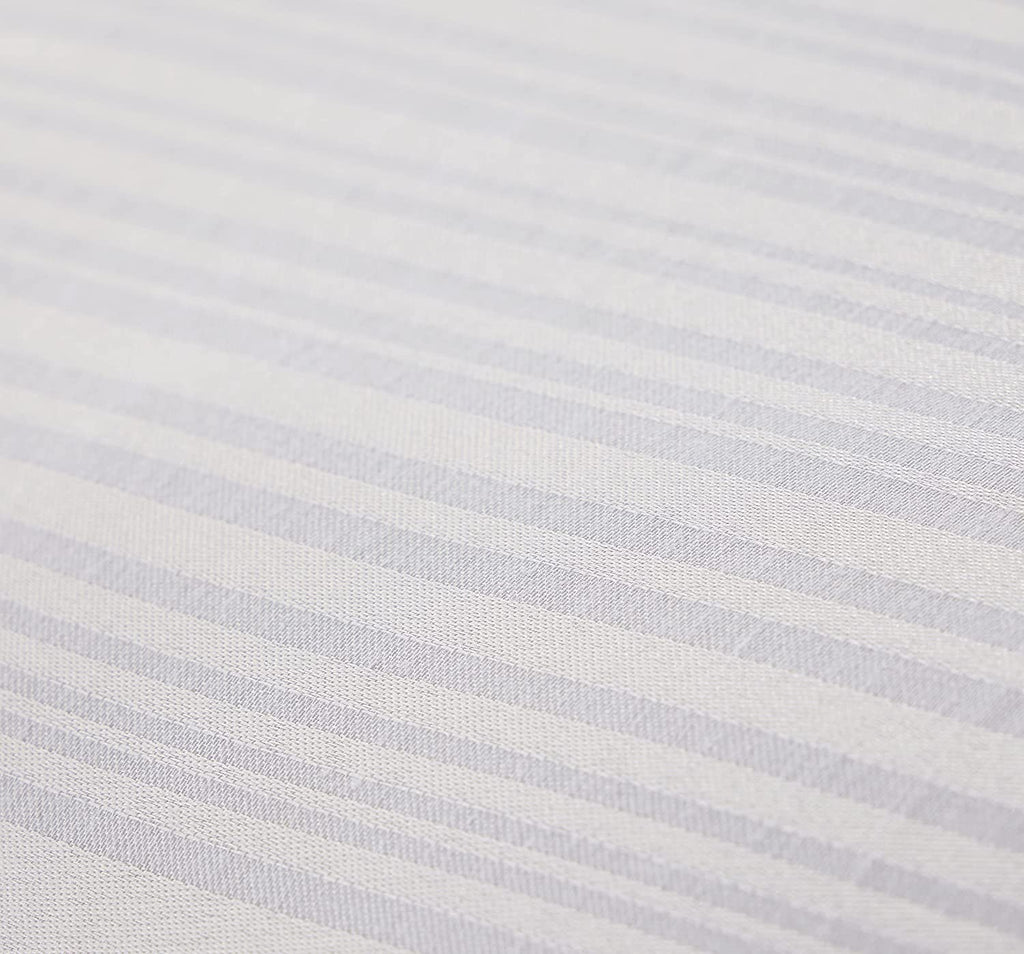 Stripe Jacquard Reversible Cotton Blend Duvet Cover Set with Pillowcases Luxurious Eco-Friendly Bedding for Master and Guest Bedrooms Multiple Sizes and Colours