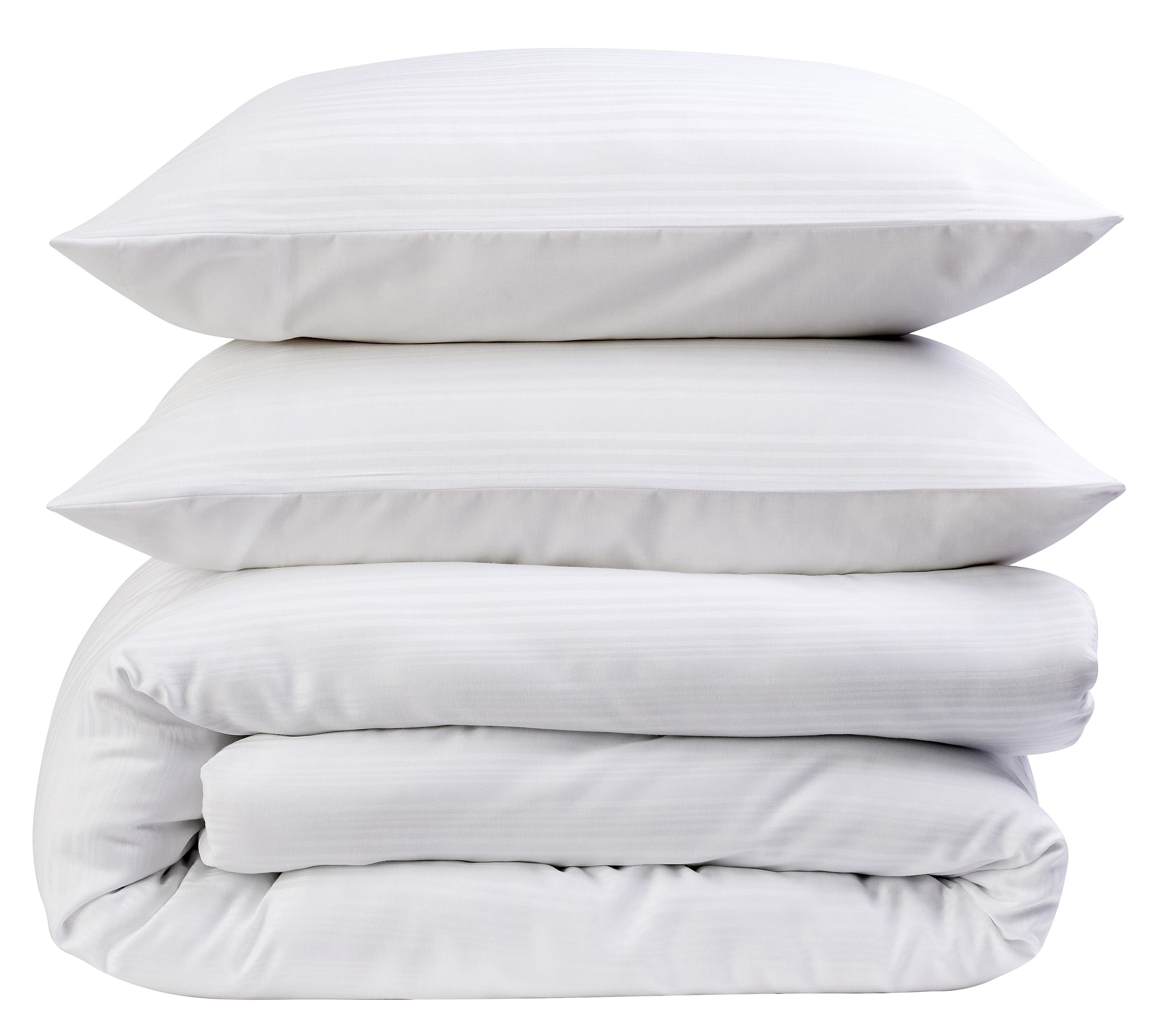 Stripe Jacquard Reversible Cotton Blend Duvet Cover Set with Pillowcases Luxurious Eco-Friendly Bedding for Master and Guest Bedrooms Multiple Sizes and Colours