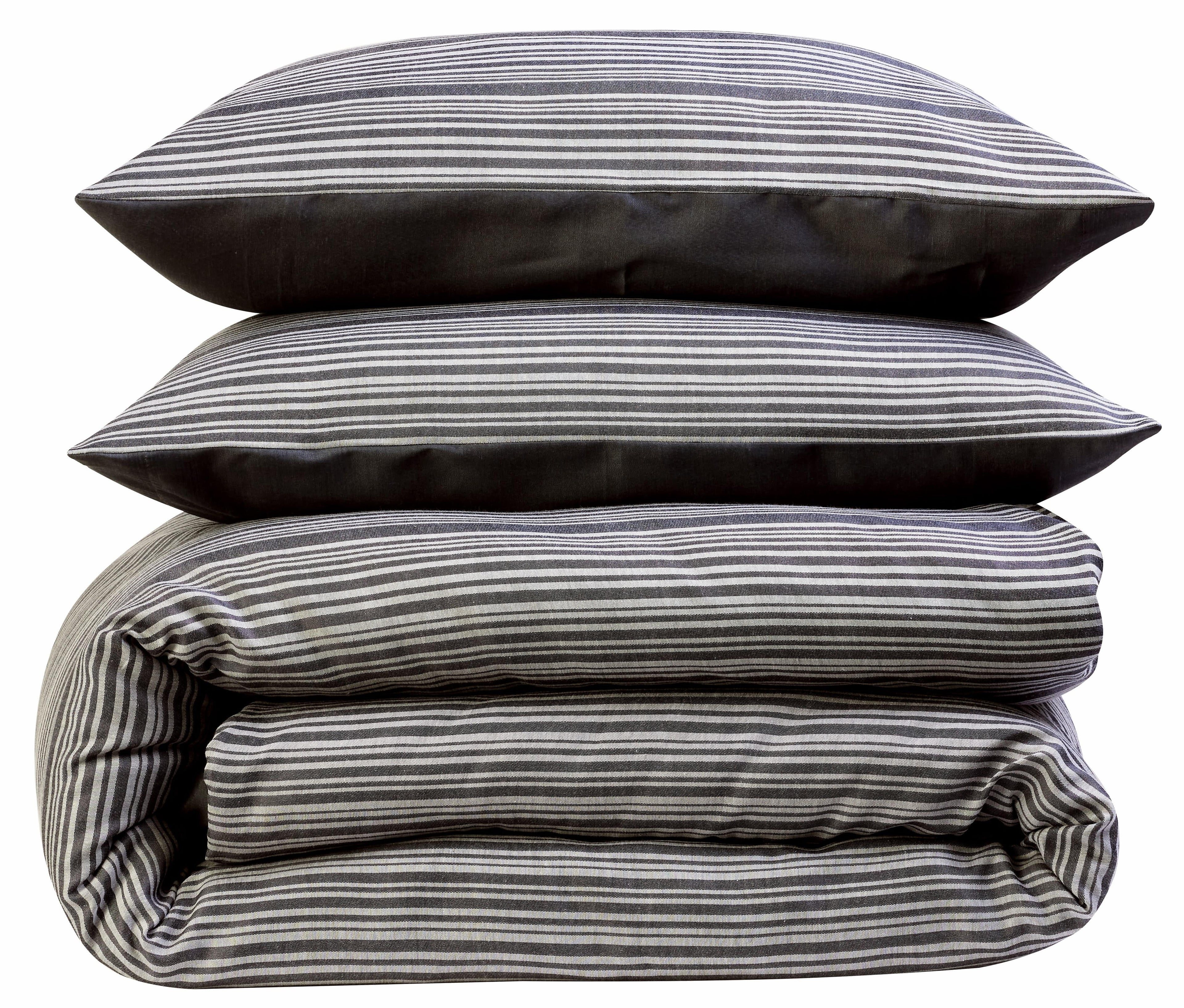 Stripe Jacquard Reversible Cotton Blend Duvet Cover Set with Pillowcases Luxurious Eco-Friendly Bedding for Master and Guest Bedrooms Multiple Sizes and Colours