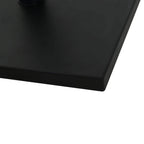 Black square umbrella base weight corner with thick flat side edge