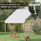 Angled chicken roosting ladder with natural wood rungs and light gray metal frame.