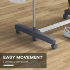 Grey clothes horse base with six wheels, two with brakes