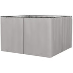 Light grey gazebo replacement wall panel with vertical zipper seams and top grommets