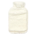 Teddy Fleece Hot Water Bottle with Hand Warmer Pocket Luxurious 2L Natural Rubber for Winter Comfort Natural Rubber UK Safe Tested Ideal Gift for Adults Kids