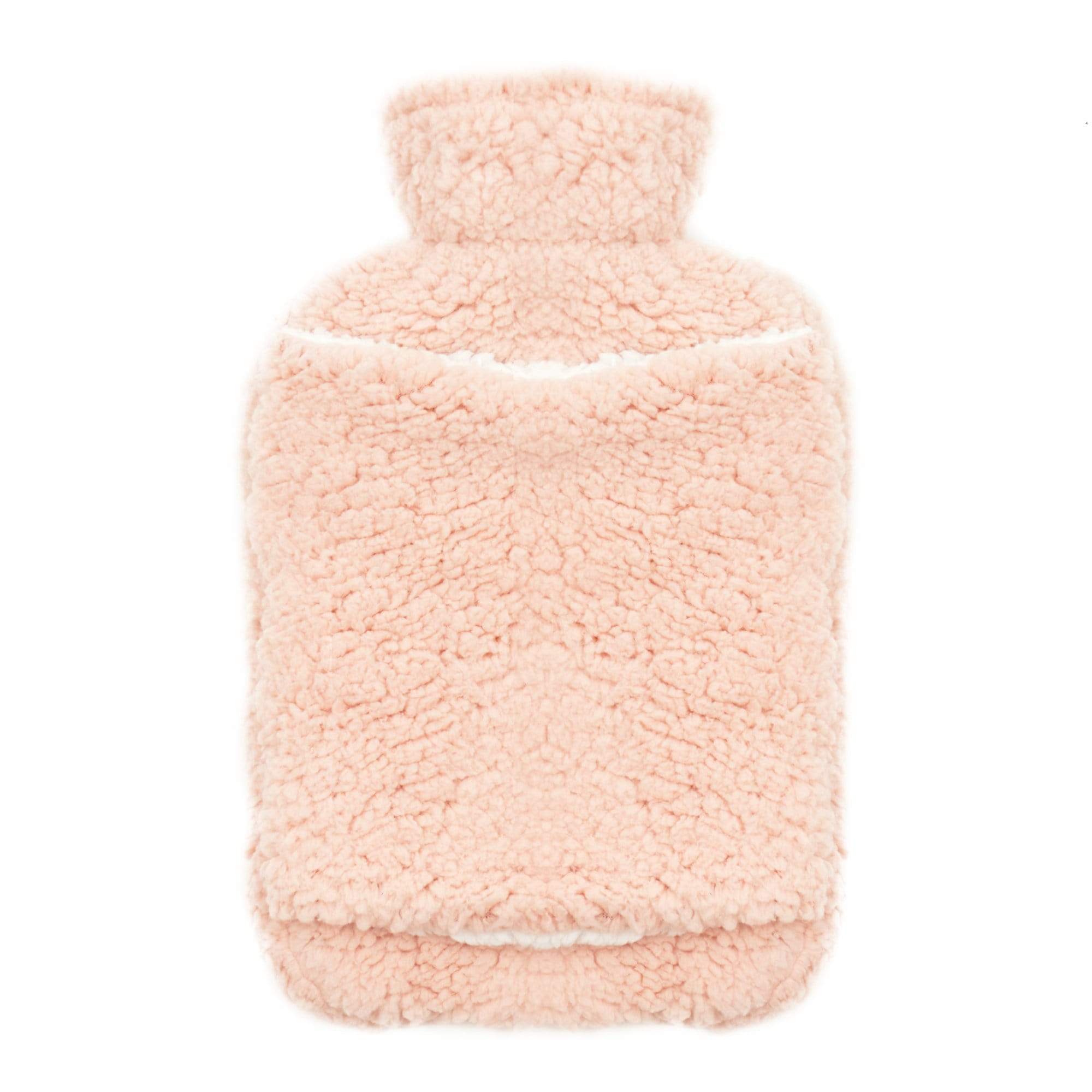 Teddy Fleece Hot Water Bottle with Hand Warmer Pocket Luxurious 2L Natural Rubber for Winter Comfort Natural Rubber UK Safe Tested Ideal Gift for Adults Kids