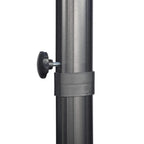 Dark grey cantilever parasol pole connector with screw knob