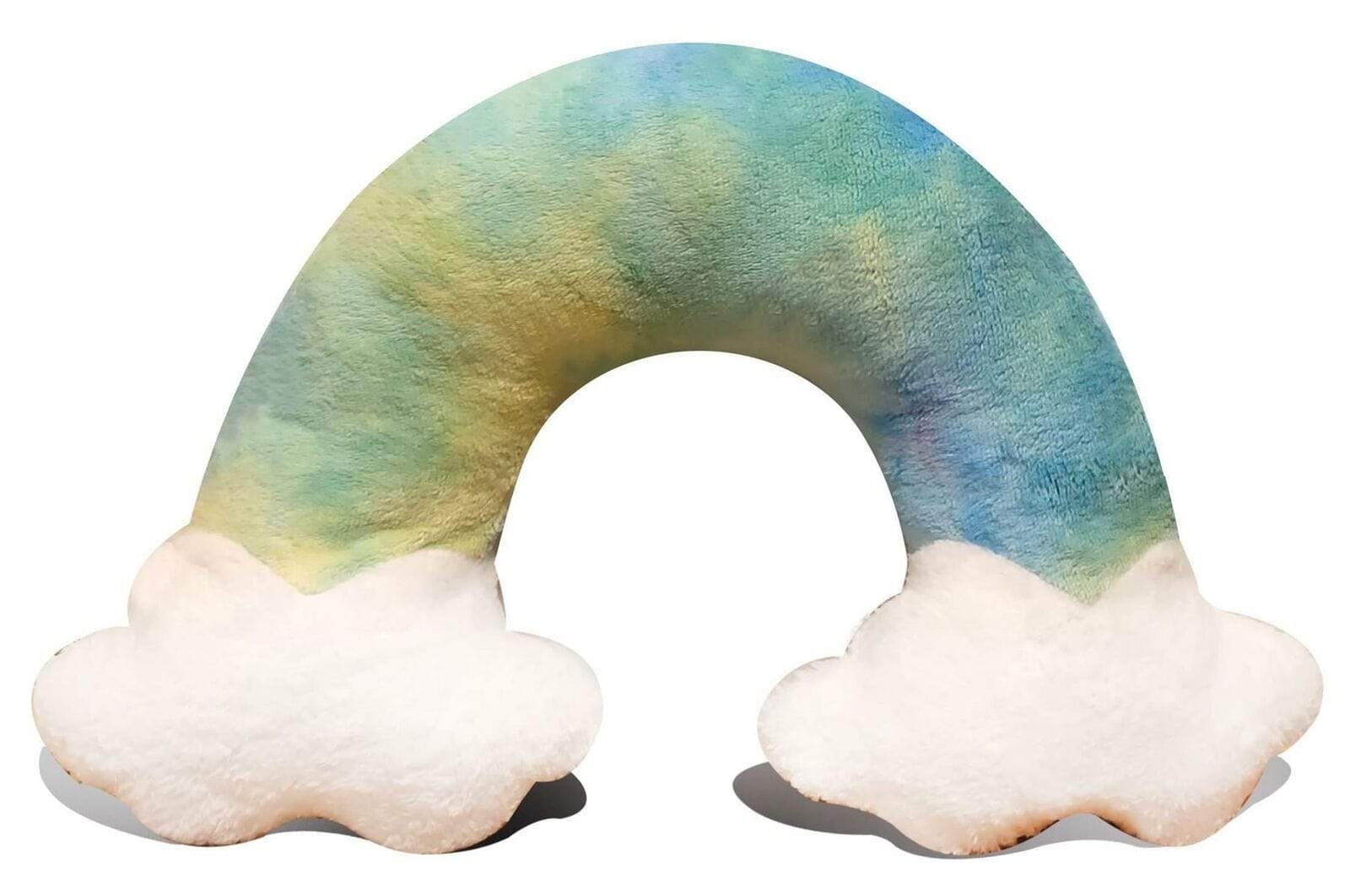 Tie Dye Rainbow Ultra-Soft Teddy Fleece Duvet Set for Kids Reversible Bedding with Cushion and Throw Single and Double Beds