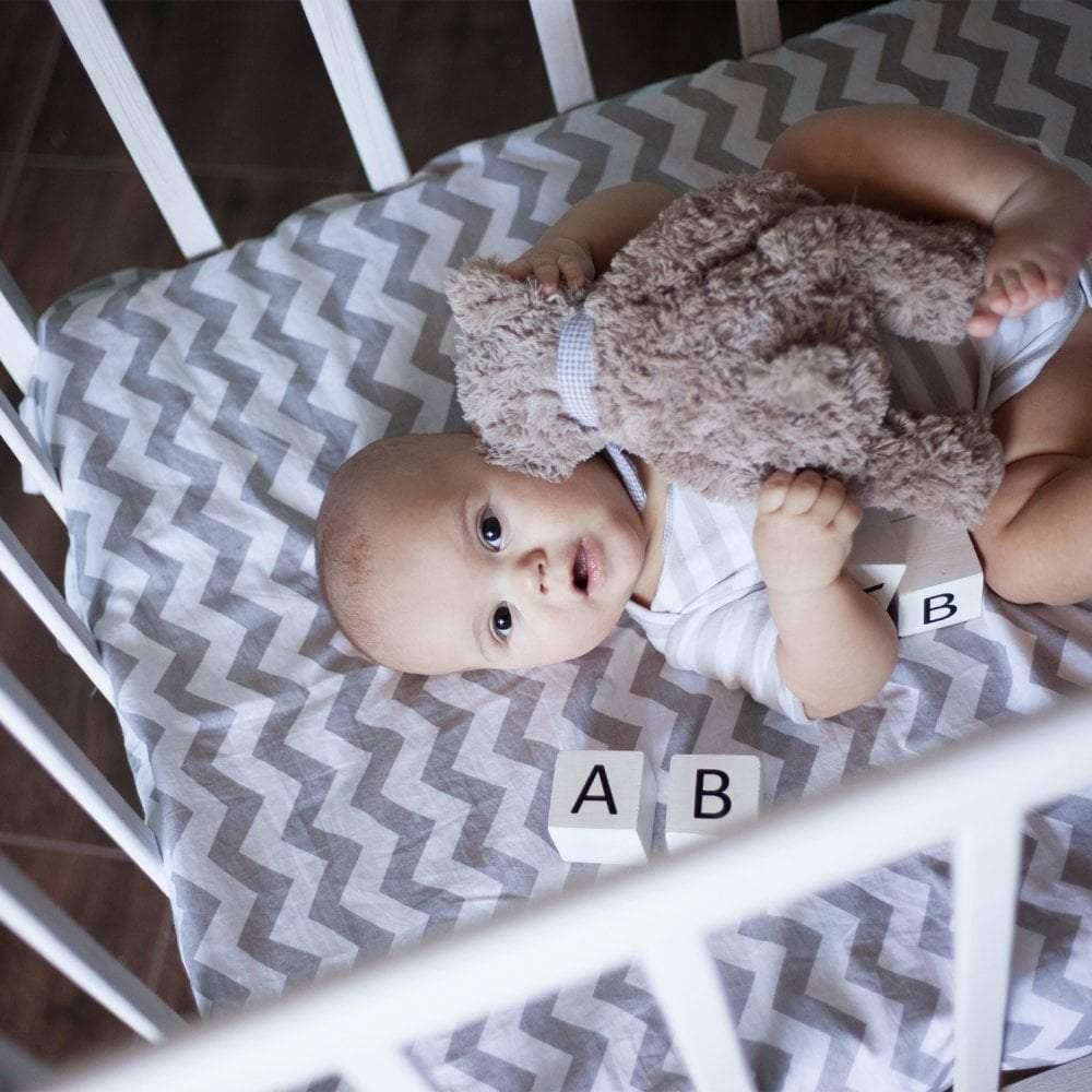 Travel Cot Fitted Sheet 100% Cotton 95x65cm - Bobobiy