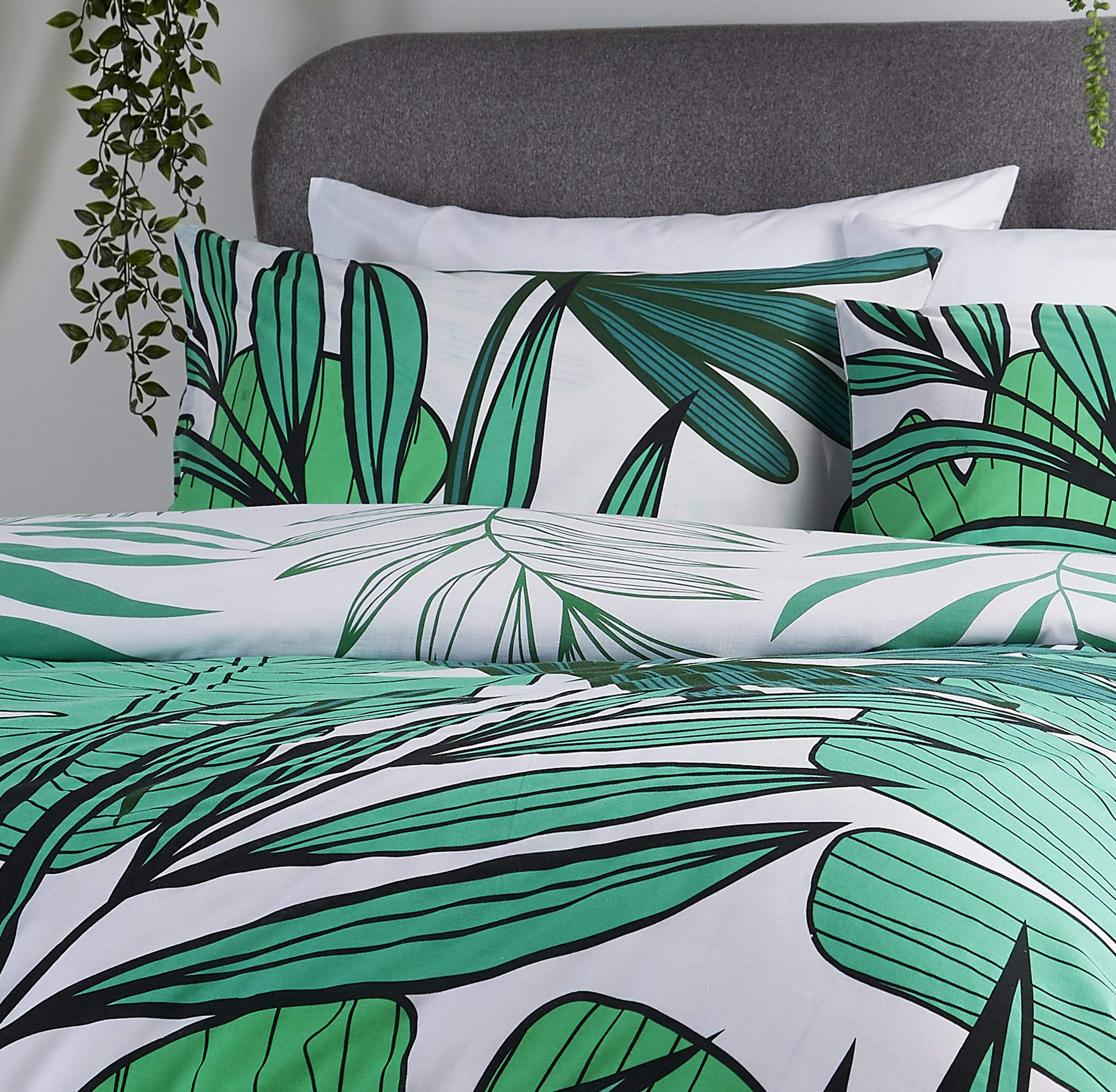 Tropical Leaf Reversible Luxurious Duvet Set Soft Cotton Rich Bedding in Single Double King Sizes with Premium Vibrant Botanical Designs