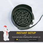 Inflatable bear air blower unit with circular intake, with connecting cord