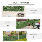 Dark green artificial leaf hedge privacy fence panel for patio decor and indoor privacy
