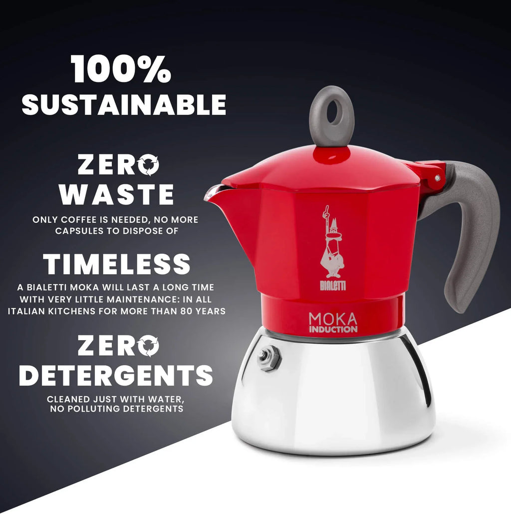 Bialetti Moka Induction Stovetop Coffee Maker - Bobobiy