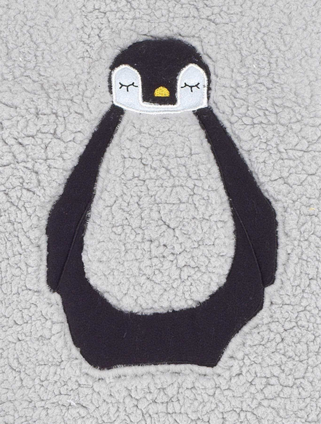 Ultra Soft Women's Teddy Fleece Pyjama Set Cozy Penguin Design Super Warm Sleepwear with Elasticated Waistband for Cold Nights