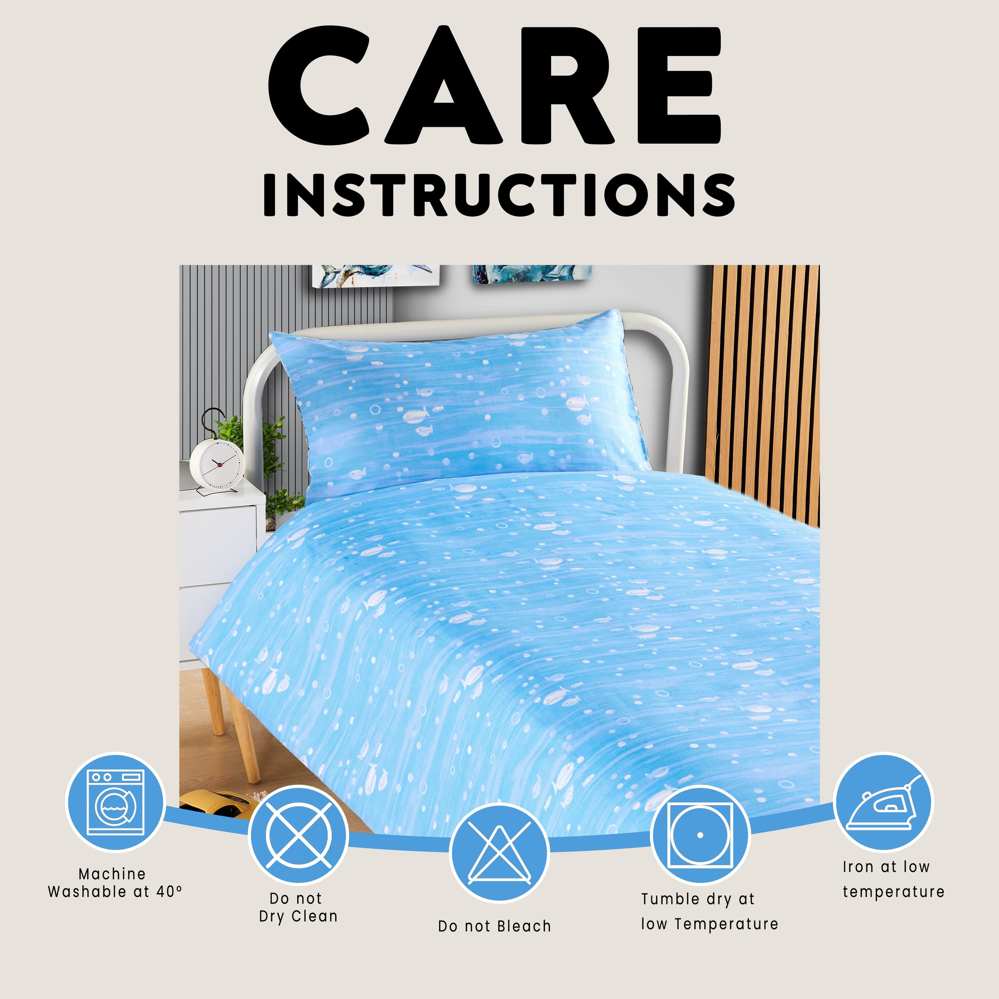 Underwater Sharks and Whales Kids Duvet Cover Set Reversible Soft Cotton Marine Life Bedding with Curtains for Boys and Girls