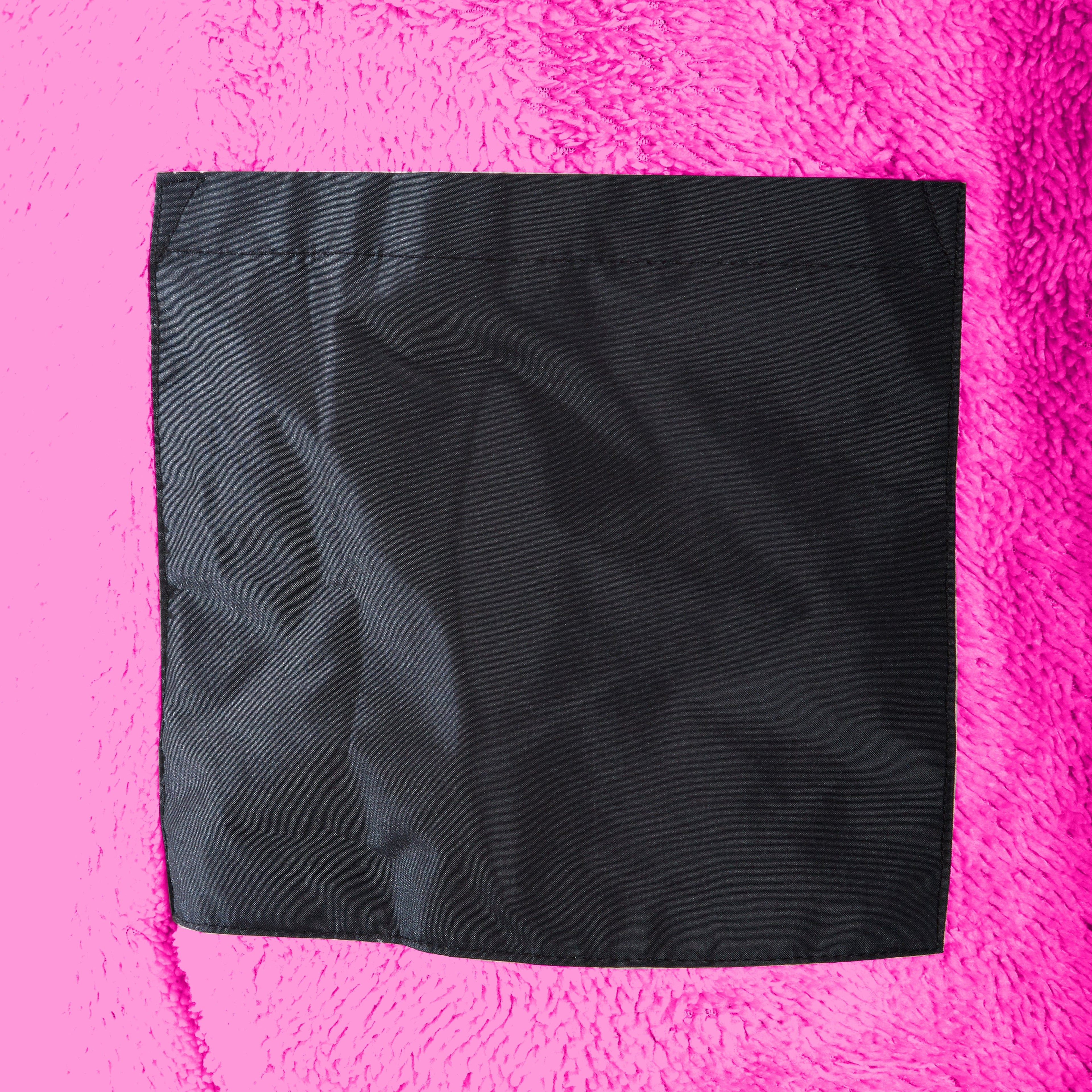 Unisex Adults Black/Pink Waterproof Windproof Changing Robe Hooded Outdoor Coat for Beach Swimming Surfing Warm Fleece Lining