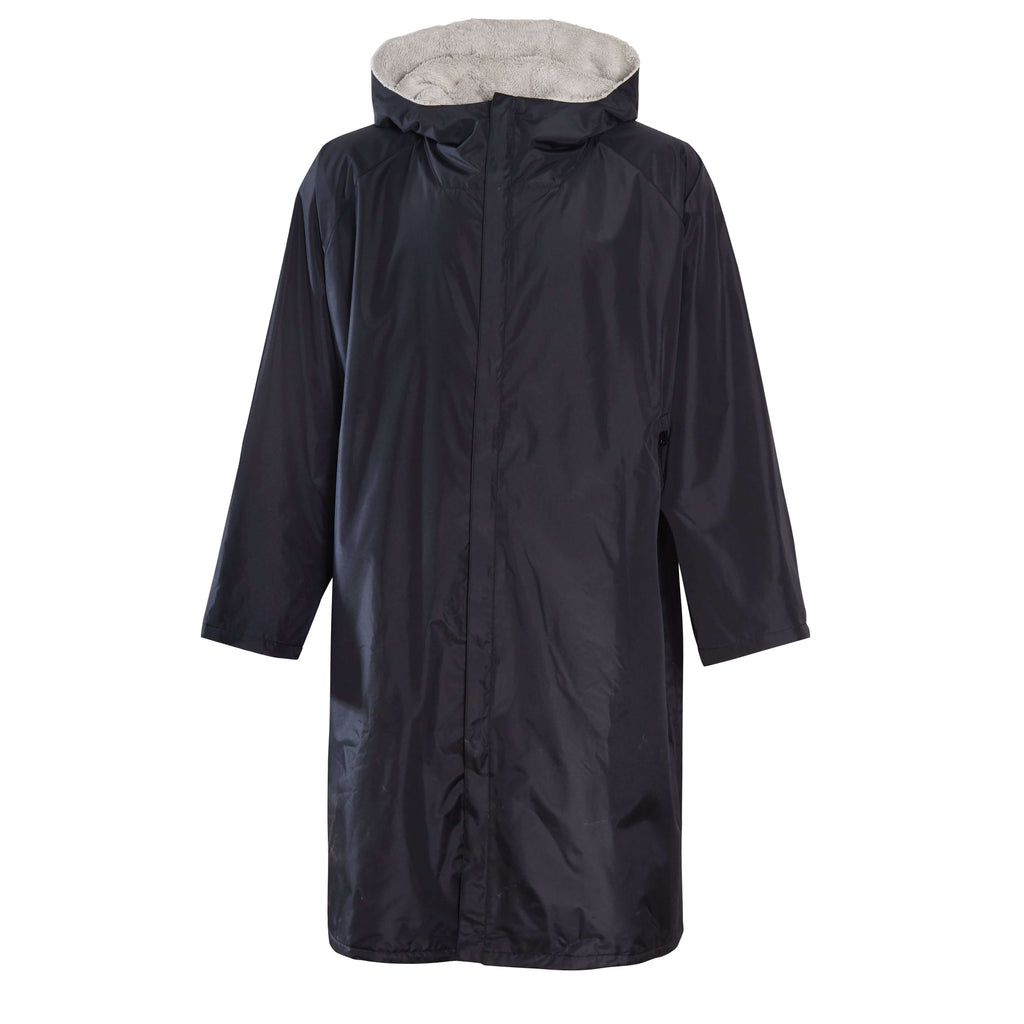 Unisex Adults Waterproof Windproof Changing Robe Hooded Outdoor Coat for Beach Swimming Surfing Warm Fleece Lining