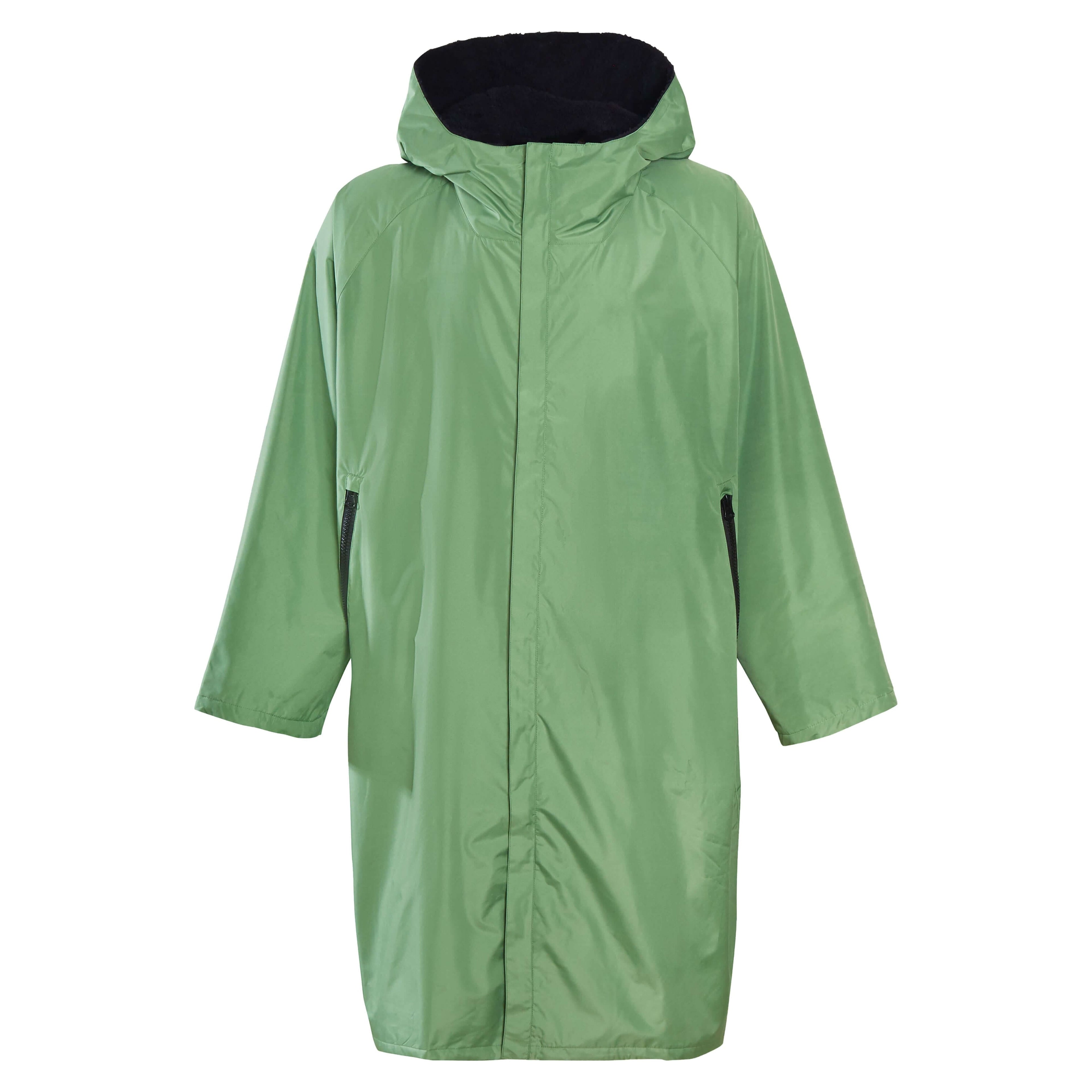 Unisex Adults Waterproof Windproof Changing Robe Hooded Outdoor Coat for Beach Swimming Surfing Warm Fleece Lining